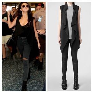 All Saints Black Hestia Jacket Vest